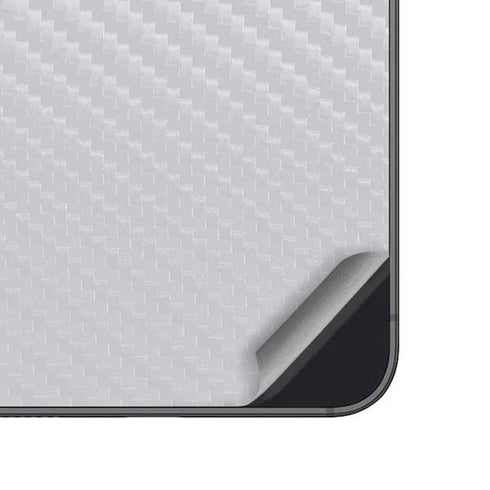 White Carbon Fiber Specialty Texture Material Galaxy A14 5G Skin